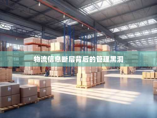 物流信息断层背后的管理黑洞 物流信息断层背后的管理黑洞