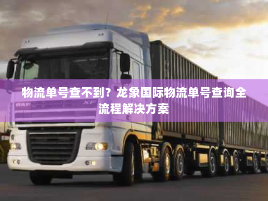 物流单号查不到？龙象国际物流单号查询全流程解决方案