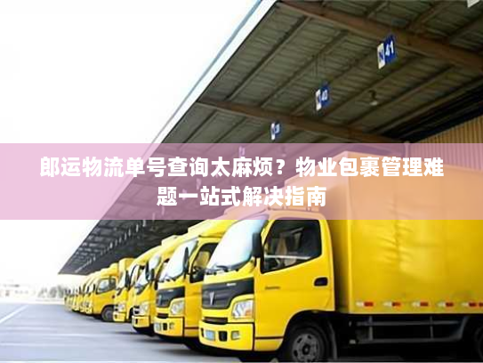 郎运物流单号查询太麻烦?物业包裹管理难题一站式解决指南 郎运物流单号查询太麻烦?物业包裹管理难题一站式解决指南
