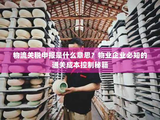 物流关税申报是什么意思?物业企业必知的通关成本控制秘籍 物流关税申报是什么意思?物业企业必知的通关成本控制秘籍