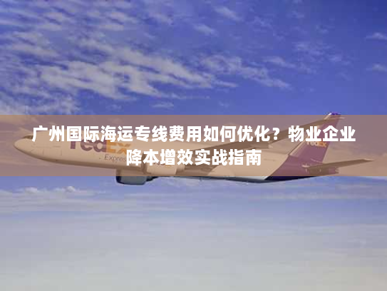 广州国际海运专线费用如何优化？物业企业降本增效实战指南