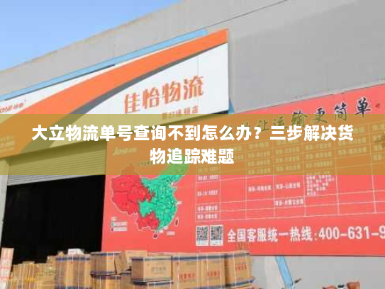 大立物流单号查询不到怎么办？三步解决货物追踪难题