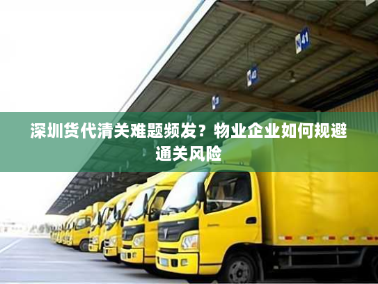 深圳货代清关难题频发?物业企业如何规避通关风险 深圳货代清关难题频发?物业企业如何规避通关风险