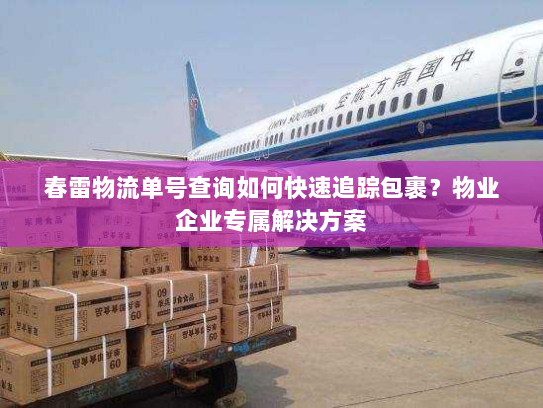 春雷物流单号查询如何快速追踪包裹?物业企业专属解决方案 春雷物流单号查询如何快速追踪包裹?物业企业专属解决方案