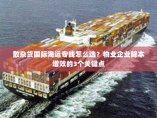 散杂货国际海运专线怎么选？物业企业降本增效的3个关键点