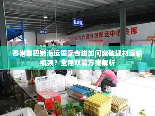 香港黎巴嫩海运国际专线如何突破建材运输瓶颈？全程双清方案解析