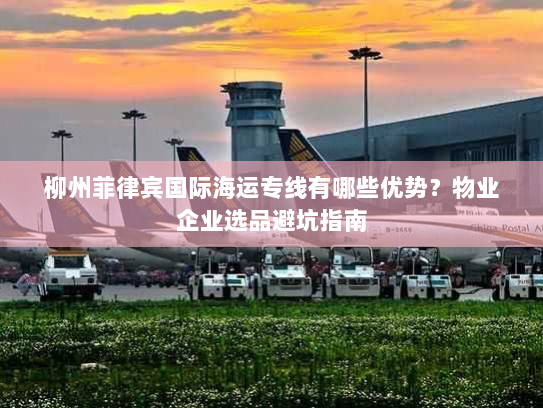 柳州菲律宾国际海运专线有哪些优势?物业企业选品避坑指南 柳州菲律宾国际海运专线有哪些优势?物业企业选品避坑指南