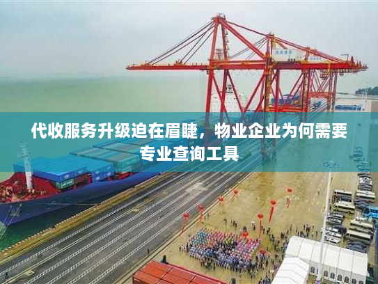 代收服务升级迫在眉睫,物业企业为何需要专业查询工具 代收服务升级迫在眉睫,物业企业为何需要专业查询工具