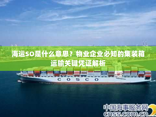 海运SO是什么意思?物业企业必知的集装箱运输关键凭证解析 海运SO是什么意思?物业企业必知的集装箱运输关键凭证解析