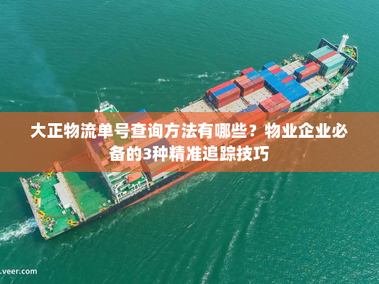 大正物流单号查询方法有哪些？物业企业必备的3种精准追踪技巧