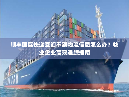 顺丰国际快递查询不到物流信息怎么办?物业企业高效追踪指南 顺丰国际快递查询不到物流信息怎么办?物业企业高效追踪指南