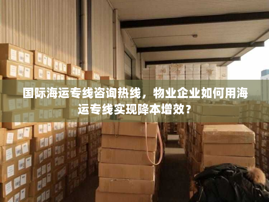 国际海运专线咨询热线,物业企业如何用海运专线实现降本增效? 国际海运专线咨询热线,物业企业如何用海运专线实现降本增效?