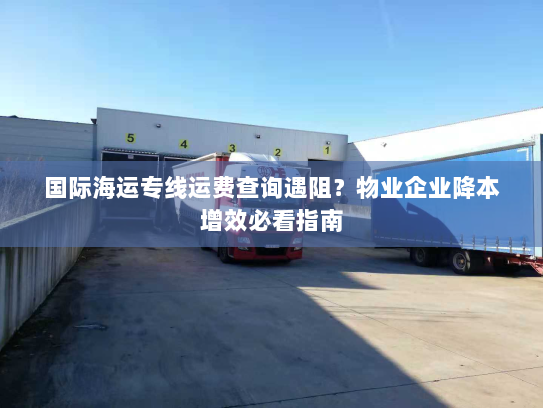 国际海运专线运费查询遇阻?物业企业降本增效必看指南 国际海运专线运费查询遇阻?物业企业降本增效必看指南