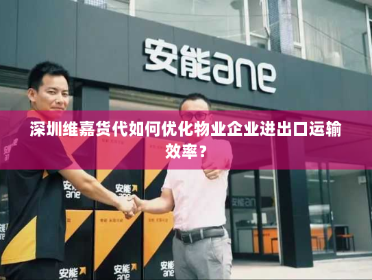 深圳维嘉货代如何优化物业企业进出口运输效率？