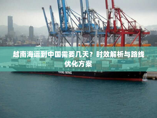 越南海运到中国需要几天?时效解析与路线优化方案 越南海运到中国需要几天?时效解析与路线优化方案