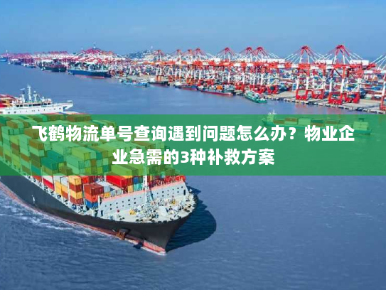 飞鹤物流单号查询遇到问题怎么办？物业企业急需的3种补救方案