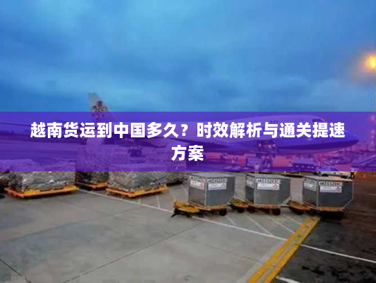越南货运到中国多久？时效解析与通关提速方案