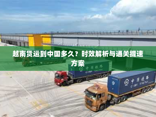 越南货运到中国多久？时效解析与通关提速方案