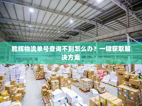 胜辉物流单号查询不到怎么办？一键获取解决方案