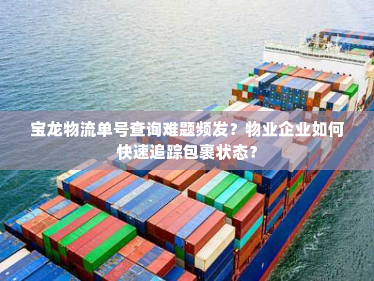 宝龙物流单号查询难题频发?物业企业如何快速追踪包裹状态? 宝龙物流单号查询难题频发?物业企业如何快速追踪包裹状态?
