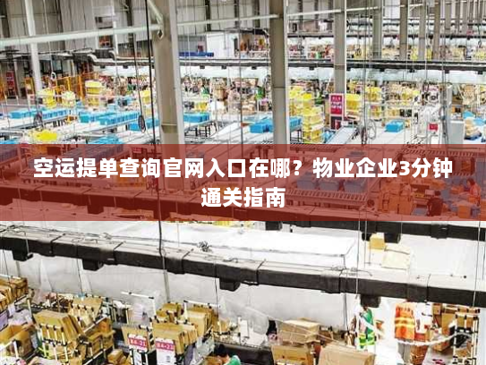 空运提单查询官网入口在哪？物业企业3分钟通关指南