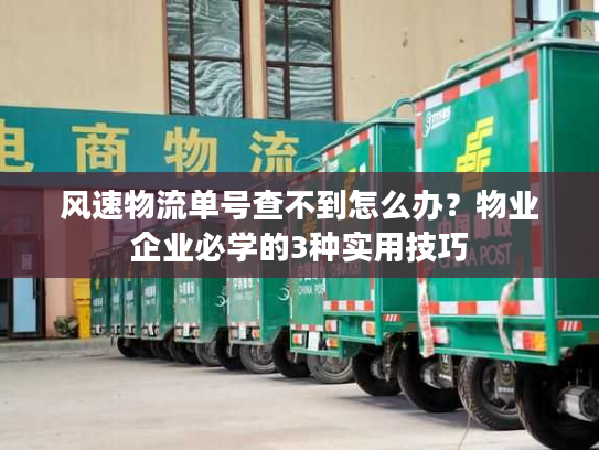 风速物流单号查不到怎么办?物业企业必学的3种实用技巧 风速物流单号查不到怎么办?物业企业必学的3种实用技巧