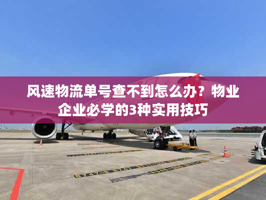 风速物流单号查不到怎么办?物业企业必学的3种实用技巧 风速物流单号查不到怎么办?物业企业必学的3种实用技巧