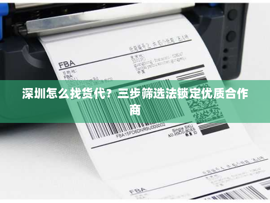 深圳怎么找货代?三步筛选法锁定优质合作商 深圳怎么找货代?三步筛选法锁定优质合作商
