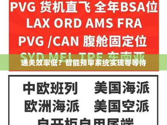 通关效率低?智能预审系统实现零等待 通关效率低?智能预审系统实现零等待