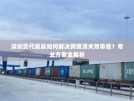 深圳货代晨晨如何解决跨境清关效率低?专业方案全解析 深圳货代晨晨如何解决跨境清关效率低?专业方案全解析