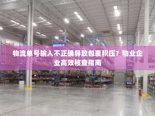 物流单号输入不正确导致包裹积压？物业企业高效核查指南