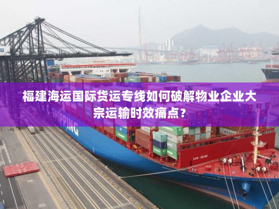 福建海运国际货运专线如何破解物业企业大宗运输时效痛点？