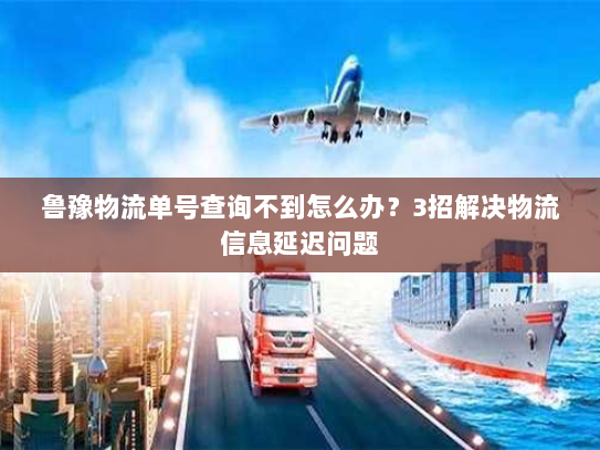 鲁豫物流单号查询不到怎么办?3招解决物流信息延迟问题 鲁豫物流单号查询不到怎么办?3招解决物流信息延迟问题