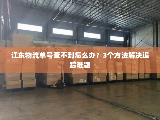 江东物流单号查不到怎么办？3个方法解决追踪难题