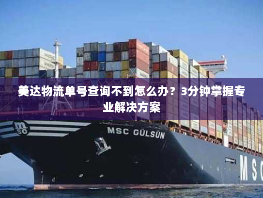 美达物流单号查询不到怎么办?3分钟掌握专业解决方案 美达物流单号查询不到怎么办?3分钟掌握专业解决方案