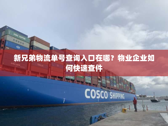 新兄弟物流单号查询入口在哪?物业企业如何快速查件 新兄弟物流单号查询入口在哪?物业企业如何快速查件