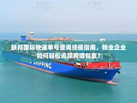 联邦国际快递单号查询终极指南,物业企业如何轻松追踪跨境包裹? 联邦国际快递单号查询终极指南,物业企业如何轻松追踪跨境包裹?