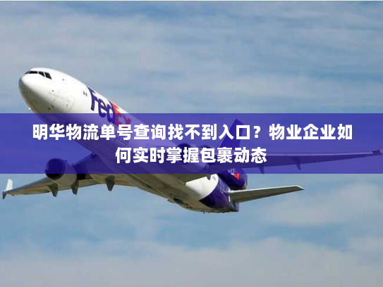 明华物流单号查询找不到入口?物业企业如何实时掌握包裹动态 明华物流单号查询找不到入口?物业企业如何实时掌握包裹动态