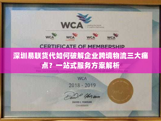 深圳易联货代如何破解企业跨境物流三大痛点?一站式服务方案解析 深圳易联货代如何破解企业跨境物流三大痛点?一站式服务方案解析
