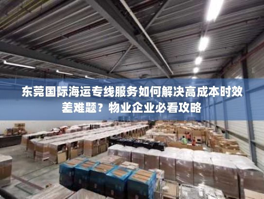 东莞国际海运专线服务如何解决高成本时效差难题?物业企业必看攻略 东莞国际海运专线服务如何解决高成本时效差难题?物业企业必看攻略