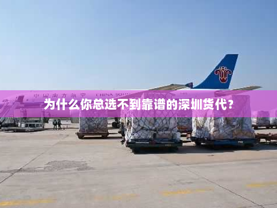 为什么你总选不到靠谱的深圳货代? 为什么你总选不到靠谱的深圳货代?