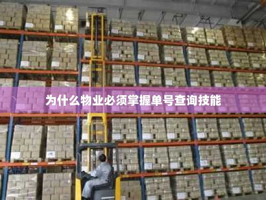 为什么物业必须掌握单号查询技能