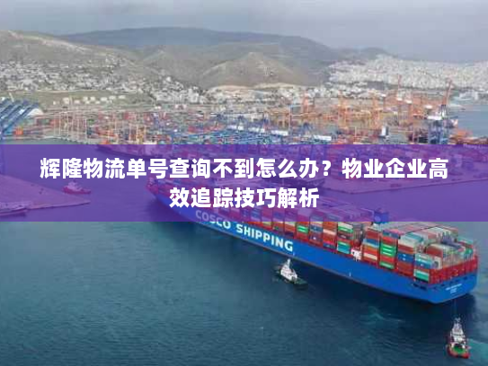 辉隆物流单号查询不到怎么办?物业企业高效追踪技巧解析 辉隆物流单号查询不到怎么办?物业企业高效追踪技巧解析