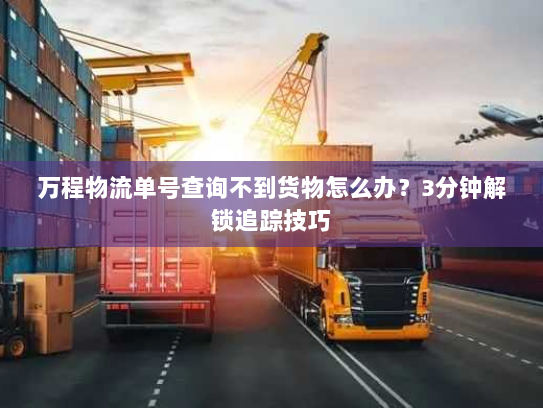 万程物流单号查询不到货物怎么办?3分钟解锁追踪技巧 万程物流单号查询不到货物怎么办?3分钟解锁追踪技巧