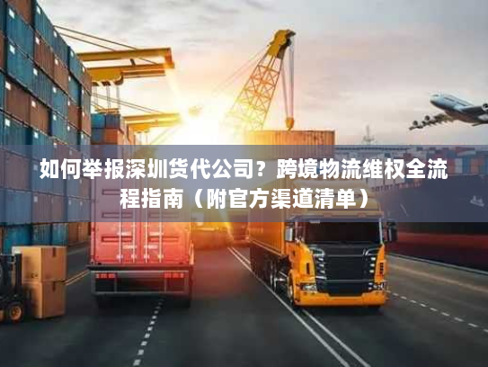 如何举报深圳货代公司？跨境物流维权全流程指南（附官方渠道清单）