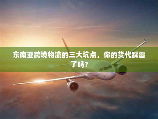 东南亚跨境物流的三大坑点,你的货代踩雷了吗? 东南亚跨境物流的三大坑点,你的货代踩雷了吗?
