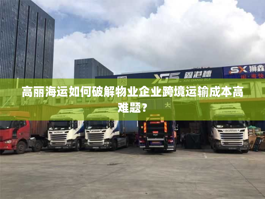 高丽海运如何破解物业企业跨境运输成本高难题？