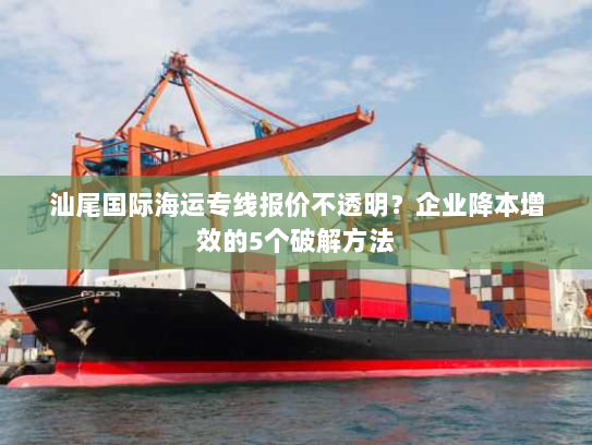 汕尾国际海运专线报价不透明？企业降本增效的5个破解方法