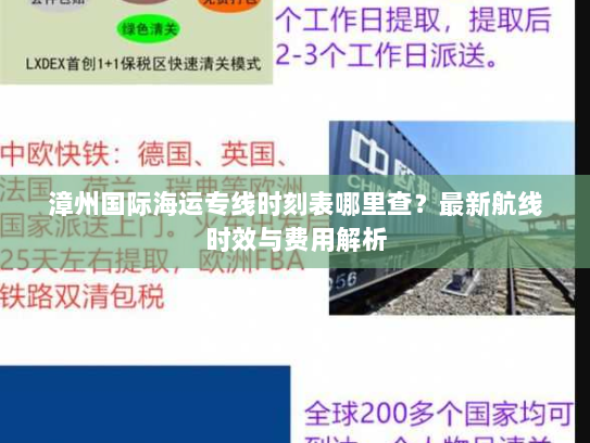 漳州国际海运专线时刻表哪里查？最新航线时效与费用解析