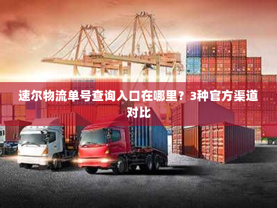 速尔物流单号查询入口在哪里？3种官方渠道对比